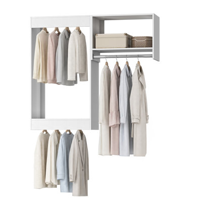 Système de garde-robe modulaire, conception polyvalente et personnalisable pour un rangement et une organisation efficaces