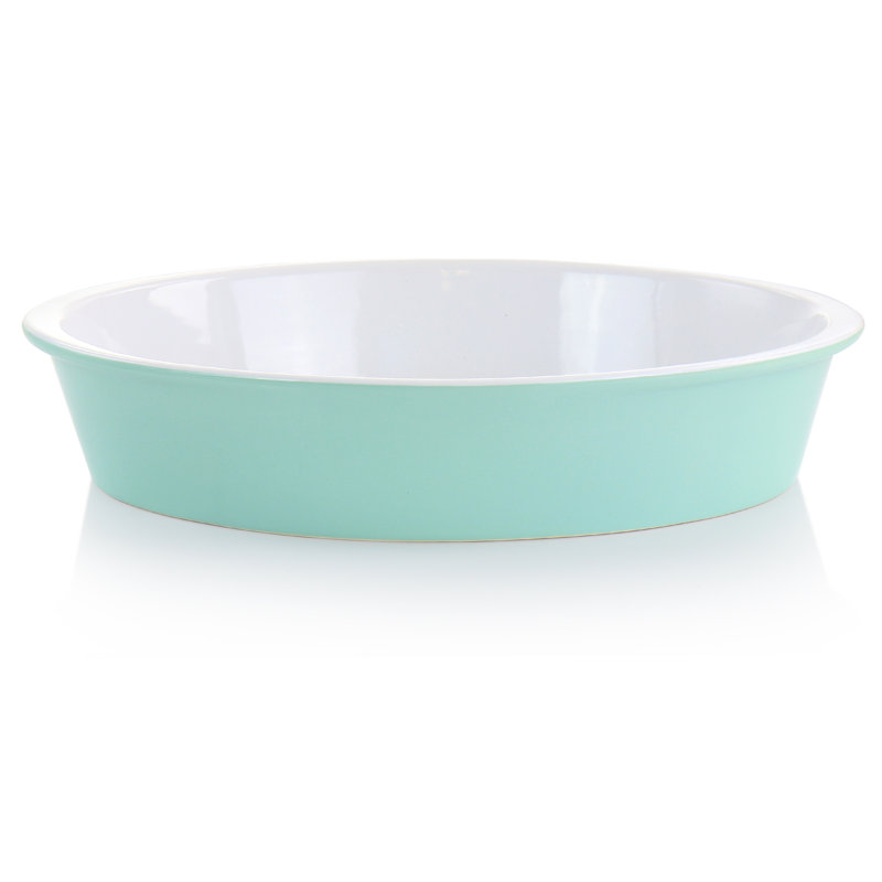 Mint Green 3.5 Qt. Stoneware Oval Baker Dish