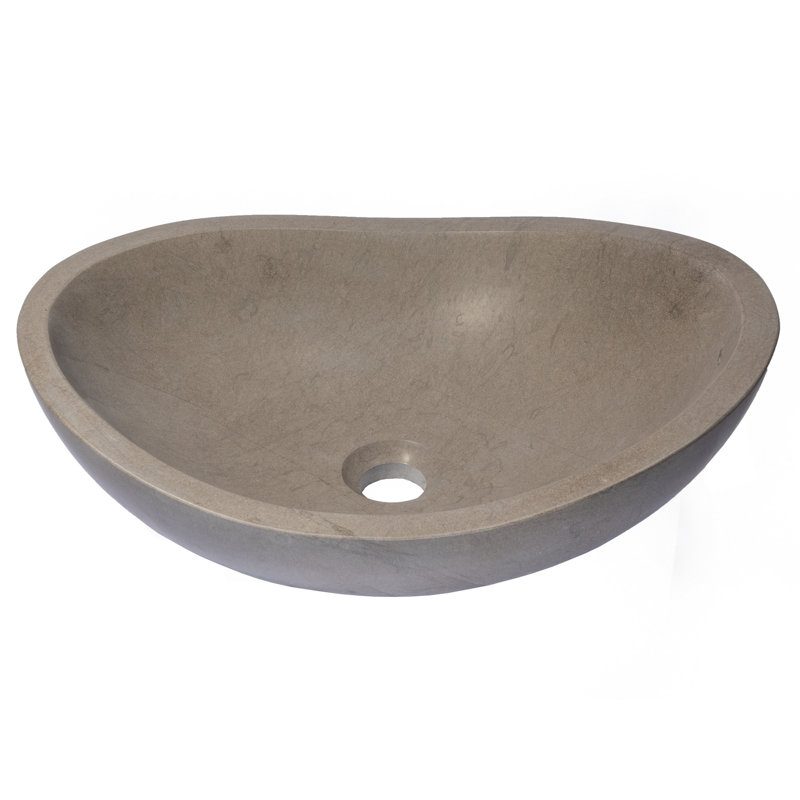 Lavabo de salle de bain vasque ovale gris