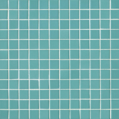 True 1 in. x 1 in. Grid Glazed Porcelain Tile