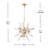 Magoon 9 - Light Sputnik Sphere Chandelier with Wrought Iron Accents