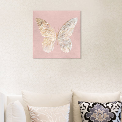 Damilola Golden Butterfly Glimmer Blush - reproduction d'art graphique sur toile