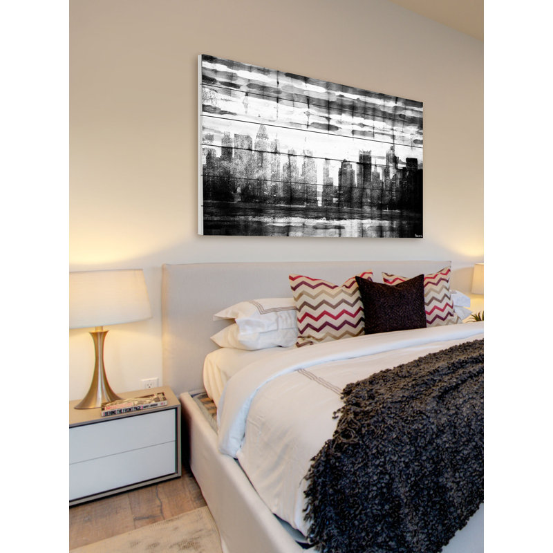 Distant Giants par Parvez Taj - impression sur bois sans cadre, H 30 po x l 45 po x P 1,5 po