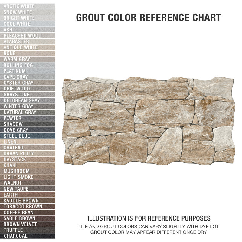 Caldera Roques 13" x 25" Porcelain Stone Look Wall & Floor Tile, Brown