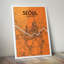 Seoul City Map - No Frame Print-635121849
