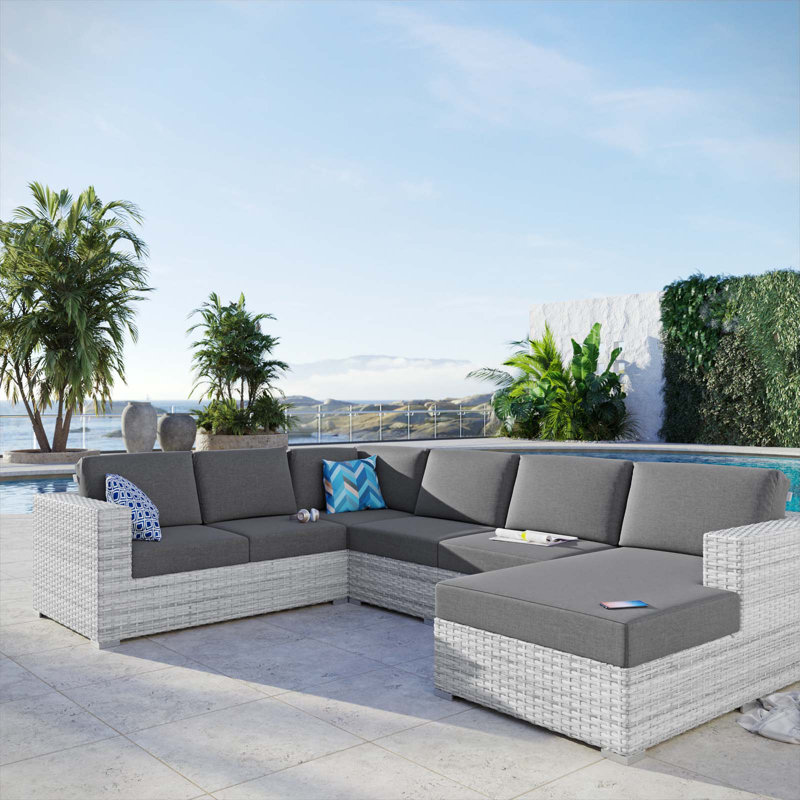 Ensemble modulaire d'extérieur 5 pièces Convene, Gris anthracite