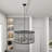 Kimes Metal Crystal Embellished 6 Light Black Chandelier with Link Chain