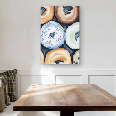 Watercolor Doughnuts with Icing | Bedroom Gastronomy Metal Print