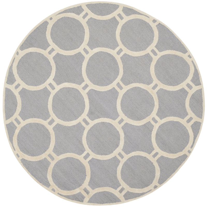 Cambridge Hand Tufted Wool Geometric Rug, Round 6'
