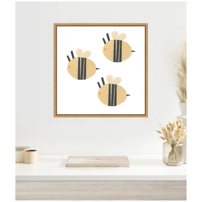 «Buzzing Bees» par Alicia Abla, reproduction d'art sur toile encadrée