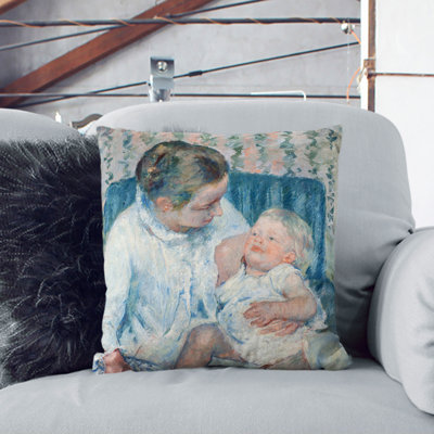 Childs Bath Time Square Throw Cushion