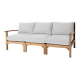 Huntington Teak Outdoor Sofa with Sunbrella Cushions