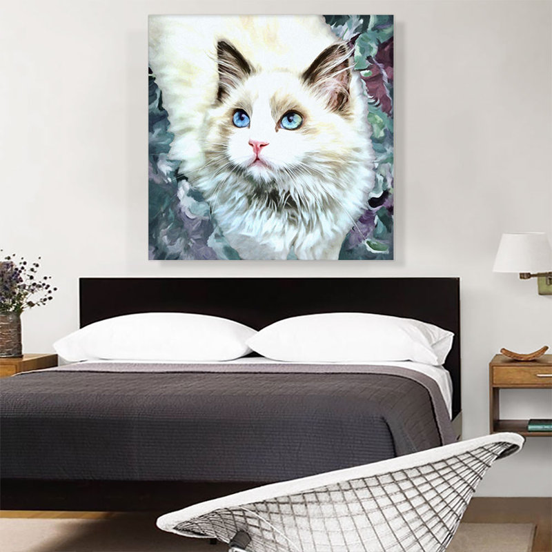 «Ragdoll Cat Breed Glamour», reproduction d'art sur toile tendue, H 36 po x l 36 po x 1,5 po