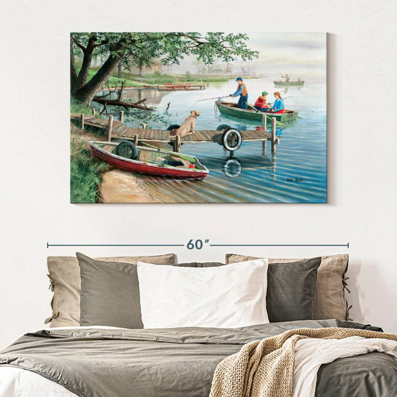 Senne Dog On Dock, 34'' H x 51'' W