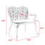 Mobilier d'extérieur en aluminium coulé avec rosette de jardin