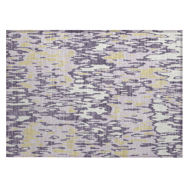 Addison 20'' x 30'' Purple Synthetic Flat Woven Rug