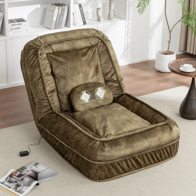 Lit rembourré pour chien pour adultes et animaux de compagnie, avec 5 positions réglables et coussin de massage, canapé de sol avec 2 coussins moelleux