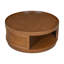 Table basse en bois de style Mid-Century moderne, table basse ronde en canne avec côtés en rotin PE-490115815