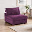 Fauteuil d'appoint sans accoudoirs en velours côtelé rouge Milbrey-27806437-27806436