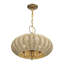 Lustre suspendu 3 lumières feuille d'or antique Amileigh