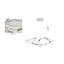 4-Light Dimmable Chrome LED Chandelier With White Acrylic Diffusers-346381500