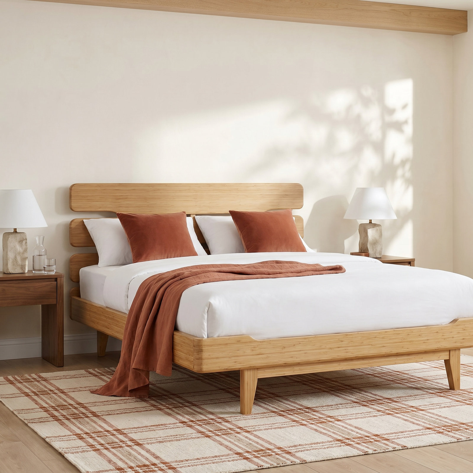 Lacey Platform Bed, Caramelized, King