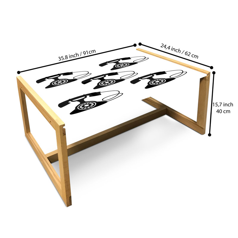 Jamaile Sled Coffee Table, 40cm H x 91cm W x 62cm D