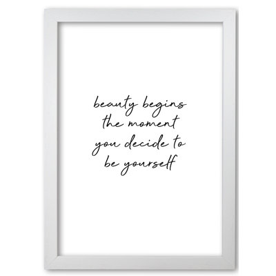 Beauty Begins Quote - Print