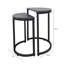 Arunveer 55cm Nesting Side Table for Living Room, MDF Top Half Moon Nest of End Table Metal Base