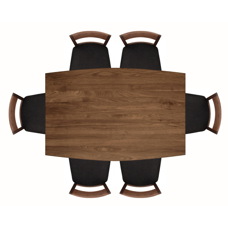 Catalina Fixed Top Table, 30" H x 60" L x 40" W, Natural Walnut
