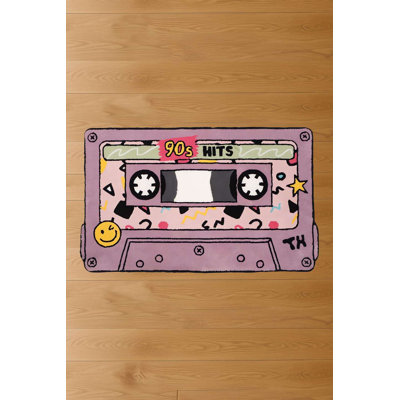 Retro 90S Cassette Tape Novelty Rug