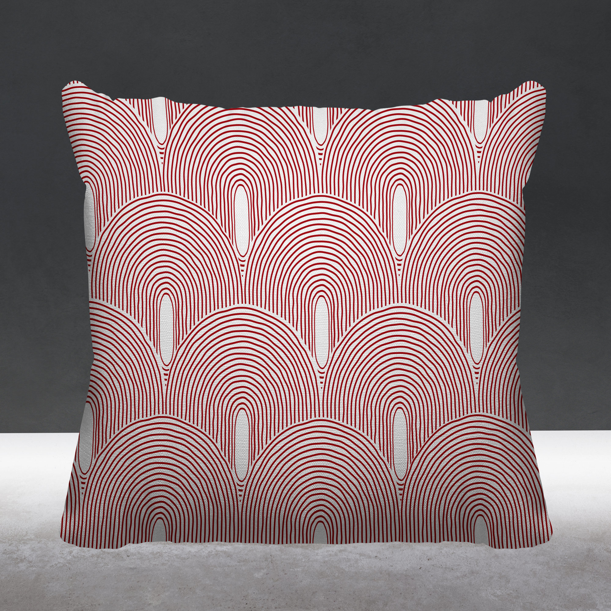 Limpo Starburst Spun Polyester Indoor/Outdoor Throw Pillow, 20"H x 20"W, Square, Red