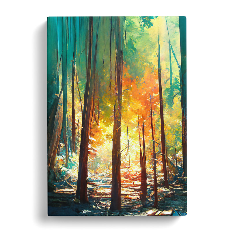 Forest Painting No.4 Abstract - Wrapped Canvas, 50cm H x 35cm W x 3cm D