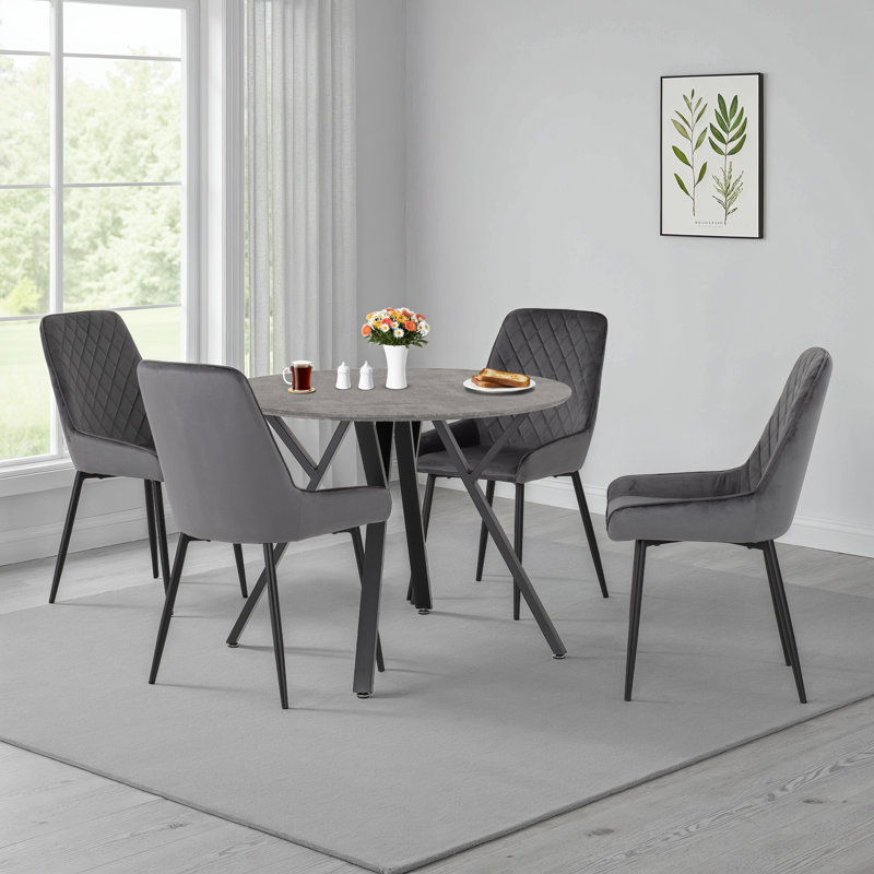 Maisy 4 - Person Dining Set, Grey