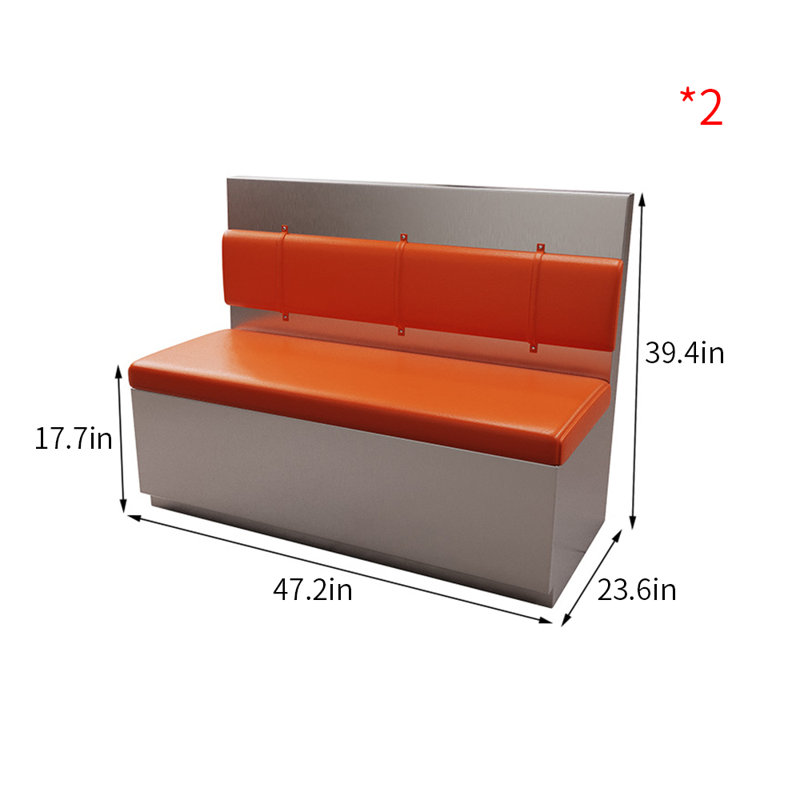 Banc rembourré en similicuir de style industriel
