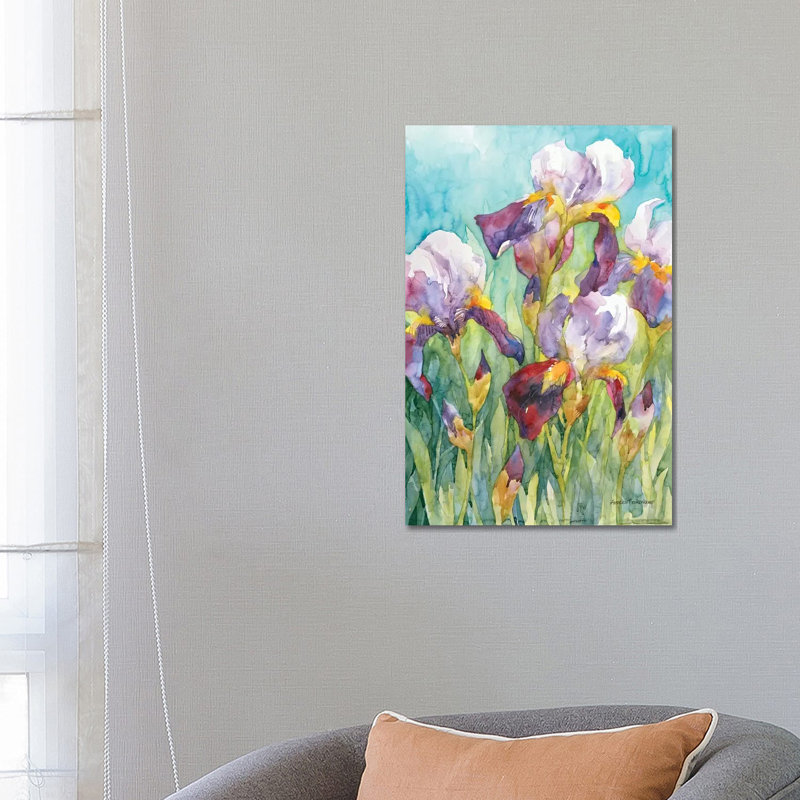Iris Skies by Annelein Beukenkamp - Wrapped Canvas Painting, 66.04 cm H x 45.72 cm W x 1.91 cm D