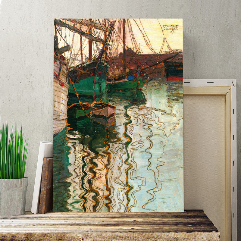 Boats in Port - Wrapped Canvas, 50cm H x 35cm W