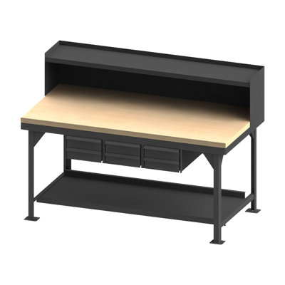 72'' W Wood Top Workbench