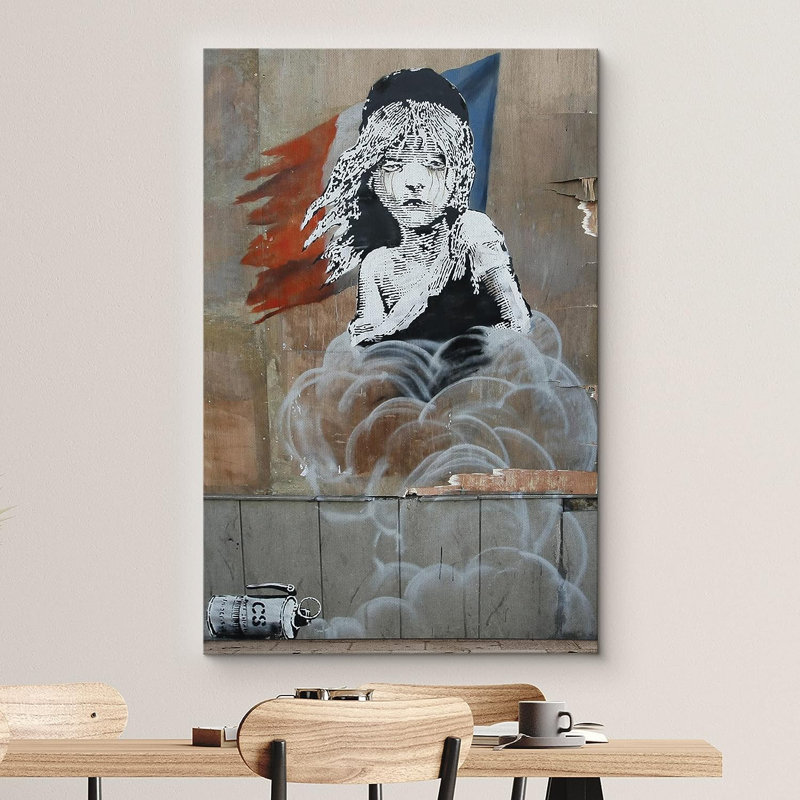 Les Miserables Tear Gas Street Art Canvas Print 32" x 48"