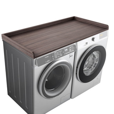 Kaboon Washer Dryer Countertop with Edge Rails, 27.5" x 54", Laundry Room Organization