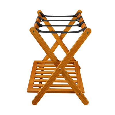 Luggage Rack, Walnut, Solid Wood(Honey Oak)