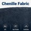Fauteuil inclinable pivotant à bascule avec porte-gobelets en tissu de chenille chauffant à assemblage facile-124580126