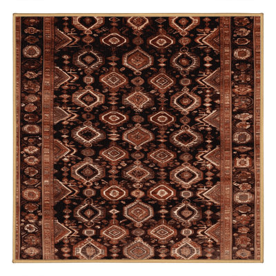 Tapis brun lavable à la machine