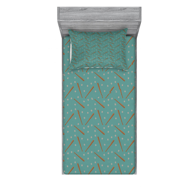 Microfiber Patterned Fitted Sheet, Twin XL Fitted Sheet with 1 Pillowcase