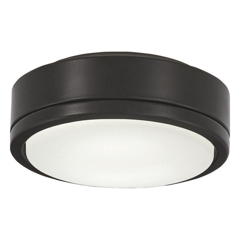Coal Black LED Ceiling Fan Light Kit with Etched Glass