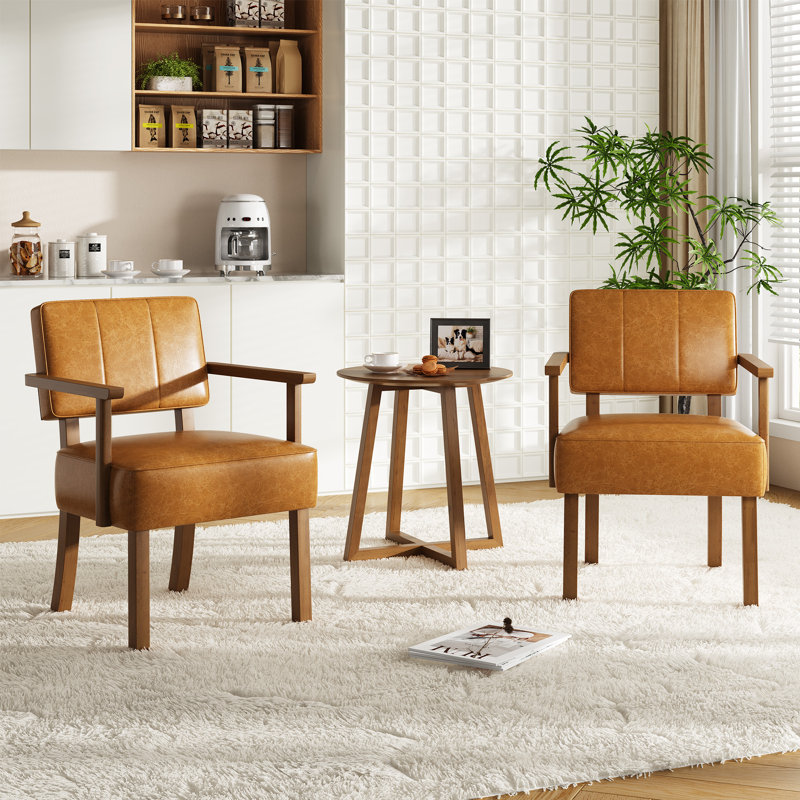 Upholstered Accent Chair, Orange