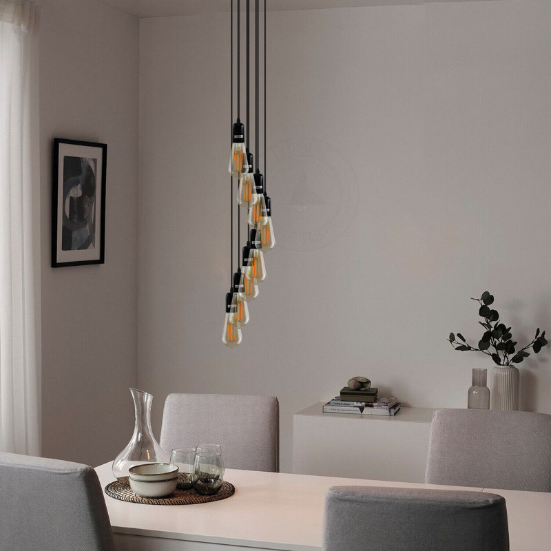 Mathurine - Light Black Cluster Pendant, No, 8