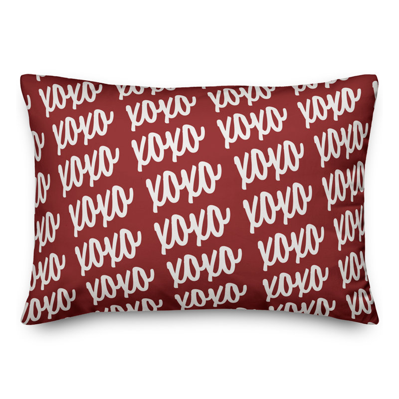 Coussin lombaire Xoxo Script, Blanc