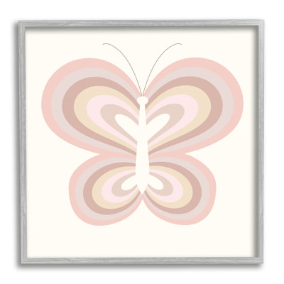 Illustration pour enfants, ailes de papillon, arc-en-ciel