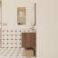 Ensemble de meuble-lavabo flottant mural 36 po en ébène brun avec lavabo 36 po